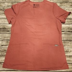 Figs Technical Collection Terracotta Top. Size Small